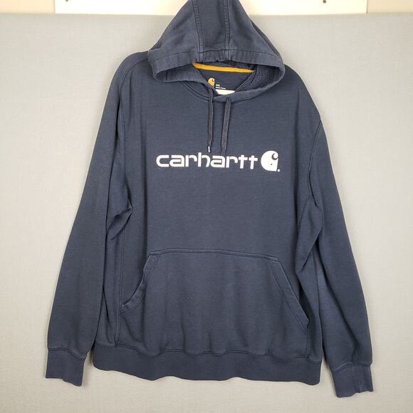 Carhartt Other - Carhartt Men's Size 2XL Signature Logo Graphic Hoodie Sweatshirt Black Workwear